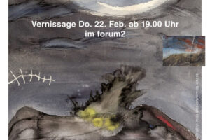 Vernissage - Aquarelle Vulkane Landschaften, genähte und geheilte Bilder von Friedrich Götz