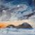 Vulkane, Inseln, Meer - gewalt-tätige Landschaften Aquarelle mit Ausstellungsperformance von Friedrich Götz im forum2 Olympiadorf