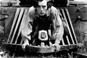 Buster Keaton auf Lockspitze, Der General, Foto gute Auflösung